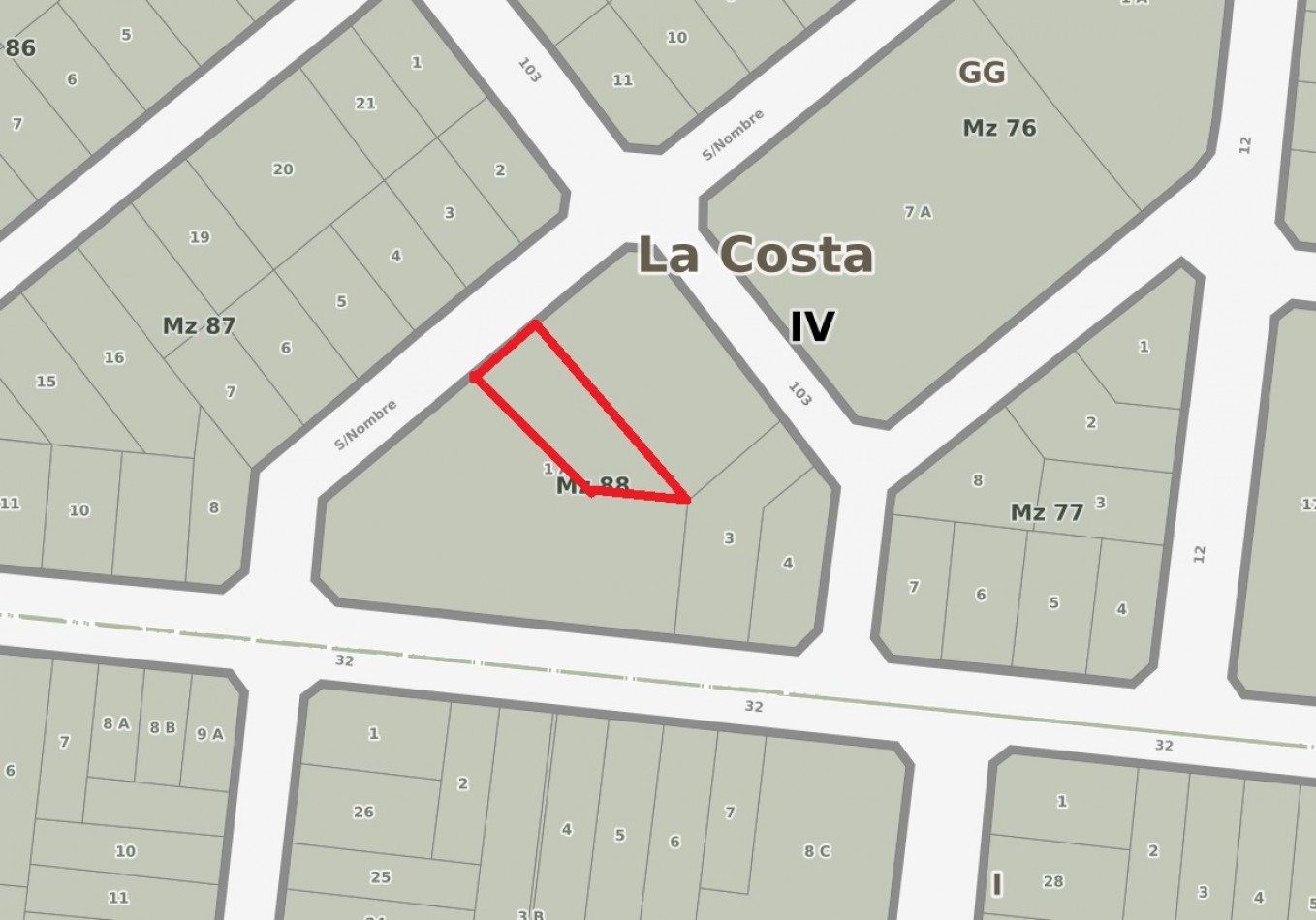 Lote Calle 130 e/ 103 y Av. 32 - L1