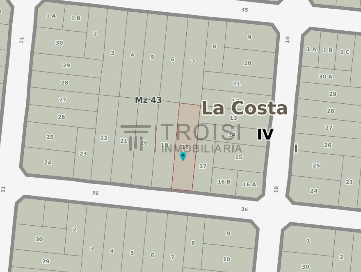 L5 - Lote Calle 36 e/ 10 y 11 - Santa Teresita
