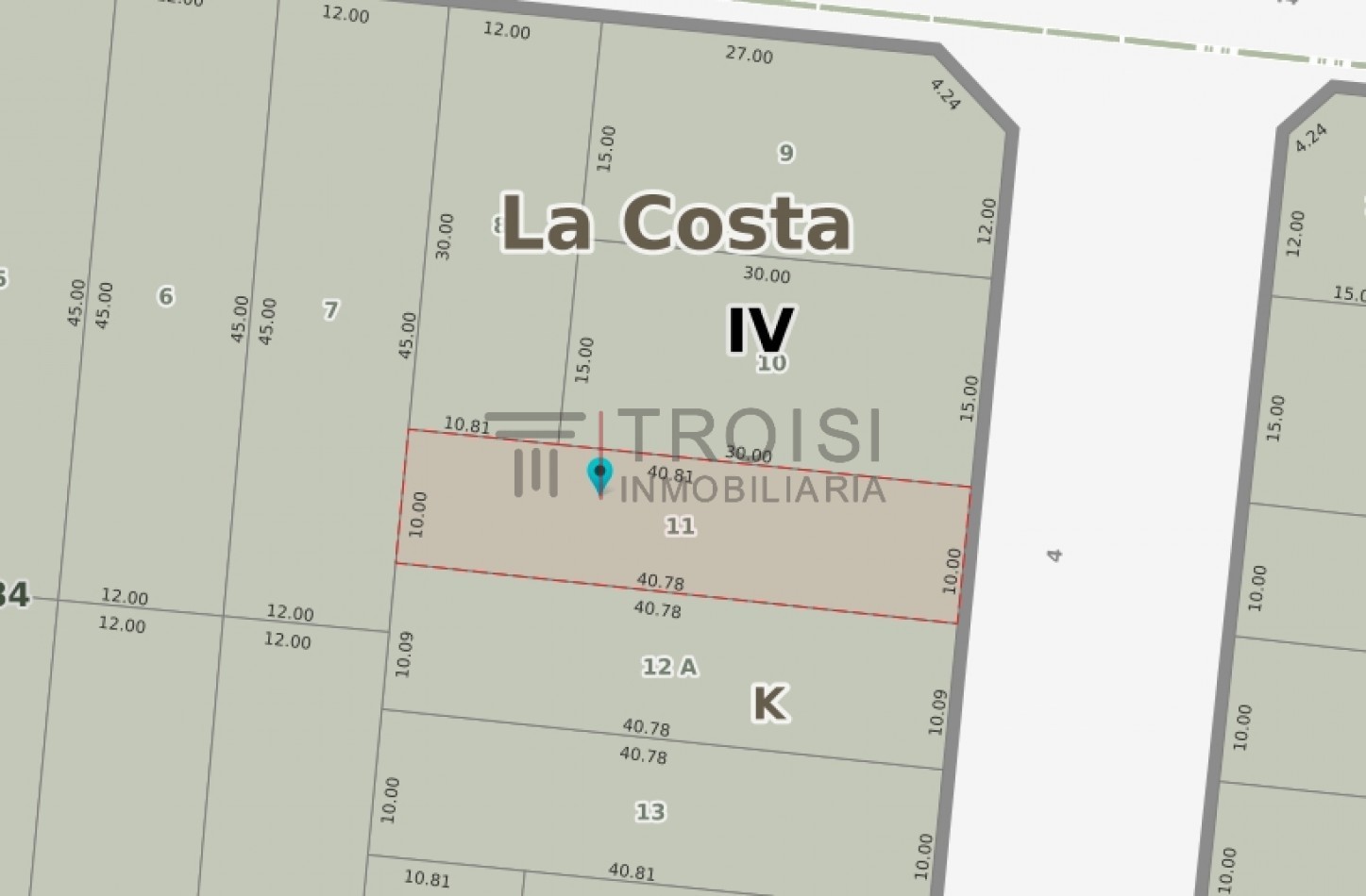 L11 - Lote Calle 4 e/ 44 y 45 - Santa Teresita