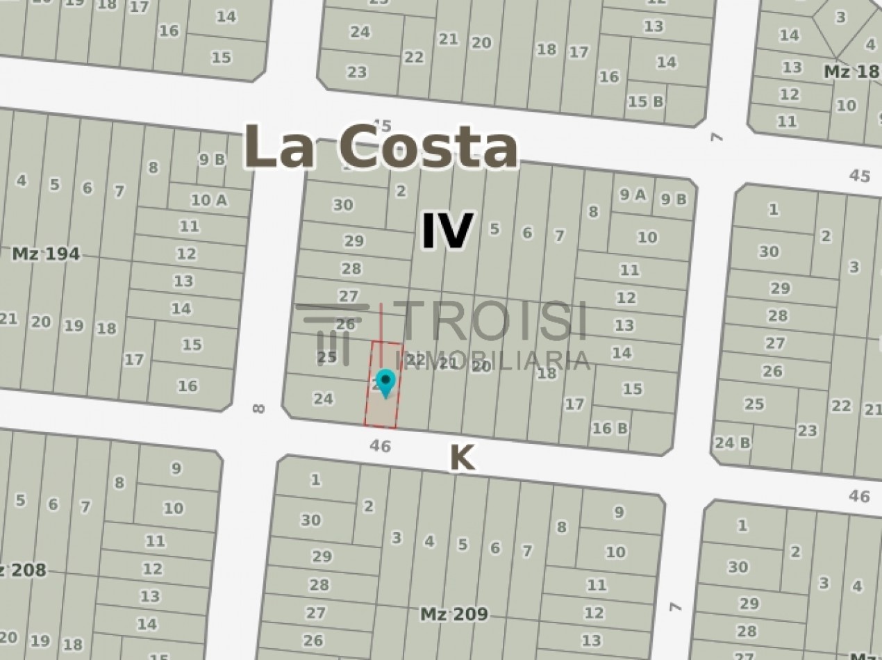 L9 - Lote Calle 46 e/ 7 Y 8 - Santa Teresita