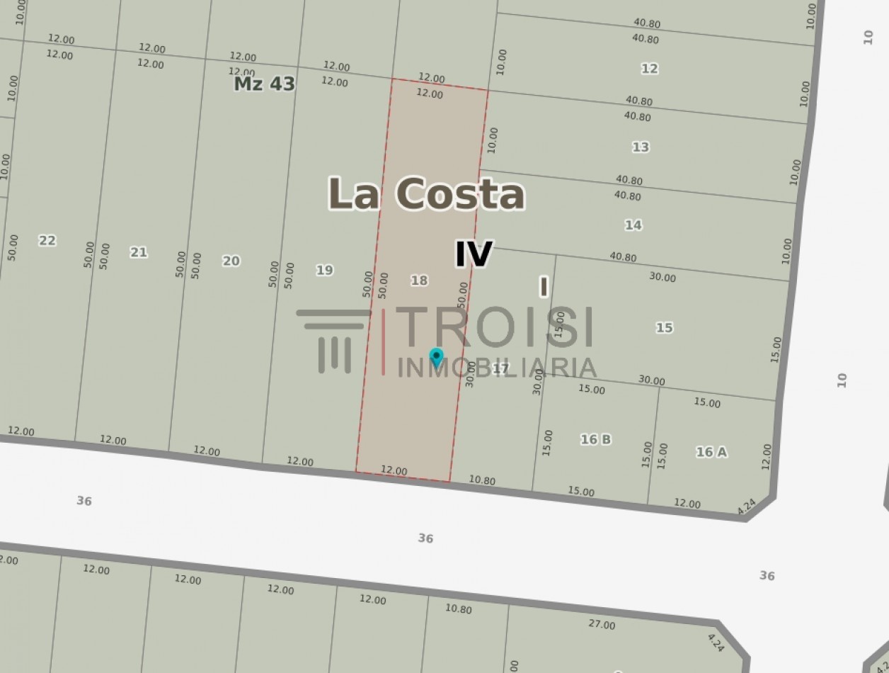 L5 - Lote Calle 36 e/ 10 y 11 - Santa Teresita