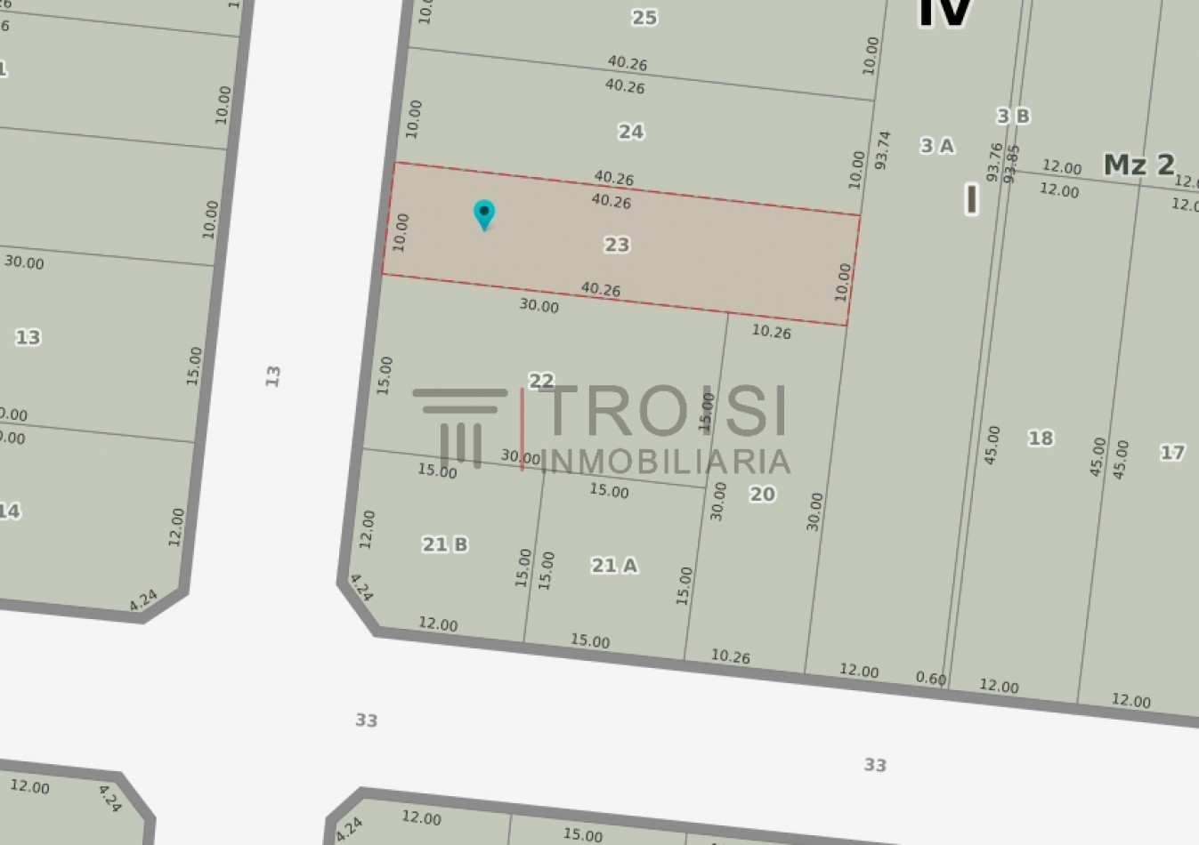 L3 - Lote Calle 13 e/ 32 y 33 - Santa Teresita