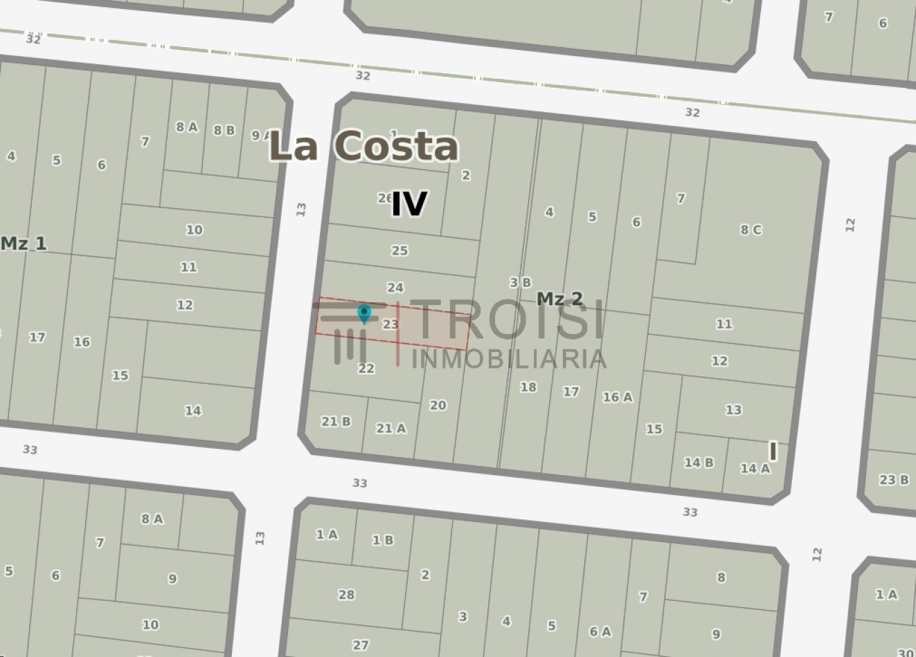 L3 - Lote Calle 13 e/ 32 y 33 - Santa Teresita