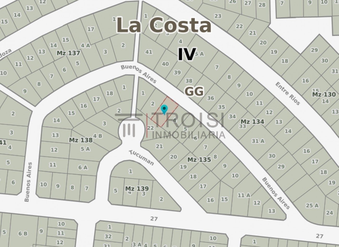 Lote Calle Buenos Aires e/ 27 y Peatonal - L18